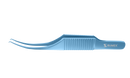 4-0501T Colibri Corneal Forceps, 0.12 mm, 1x2 Teeth, Flat Handle, Length 77 mm, Titanium