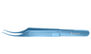 4-053T Colibri-Bonn Corneal Forceps, 0.12 mm, 1x2 Teeth, 5.00 mm Platform, Flat Handle, Length 115 mm, Titanium
