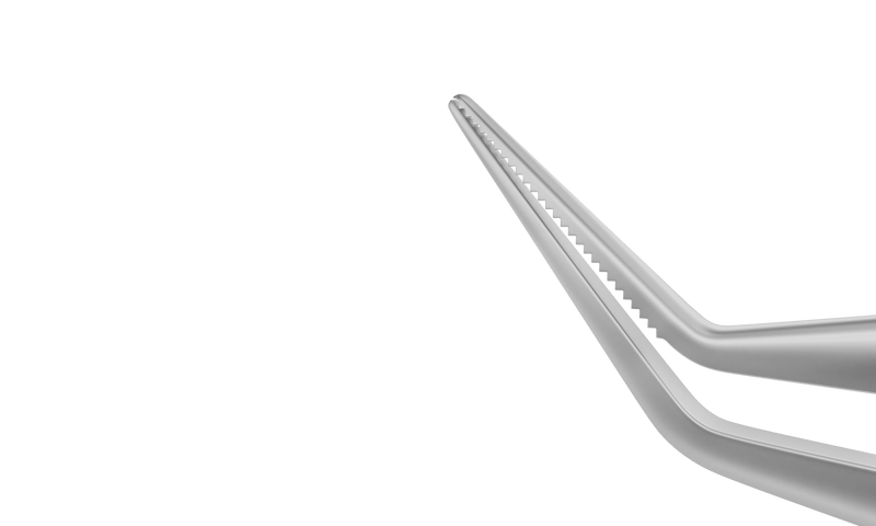 999R 4-2012S Stodulka Forceps for Small-Incision Lenticule Extraction (ReLEx SMILE), Angled, Flat Handle, Length 100 mm, Stainless Steel