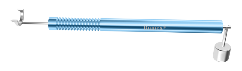 999R 3-1932 Whitehouse Gravity Axis Marker with Reduced Diameters, Straight, Marks at 3, 6, 9 o'Clock, 9.50/12.50 mm, Length 153 mm, Round Titanium Handle, Stainless Steel Gravity System