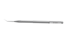 5-030S Kuglen Iris Hook, Angled, H-Shaped Tip, Length 122 mm, Round Handle, Stainless Steel