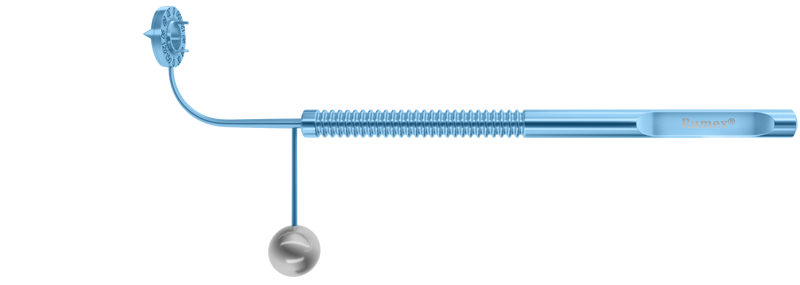 999R 3-194 Rumex Toric Combo Marker, Vertical 0-0 Axis, Length 125 mm, Round Titanium Handle, Stainless Steel Gravity System