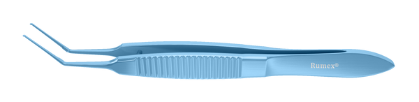 109R 4-030T Utrata Capsulorhexis Forceps, Regular Tips, 11.50 mm Straight Jaws, Flat Handle, Length 82 mm, Titanium