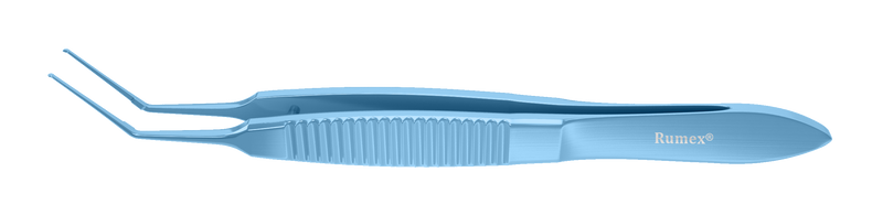 109R 4-030T Utrata Capsulorhexis Forceps, Regular Tips, 11.50 mm Straight Jaws, Flat Handle, Length 82 mm, Titanium