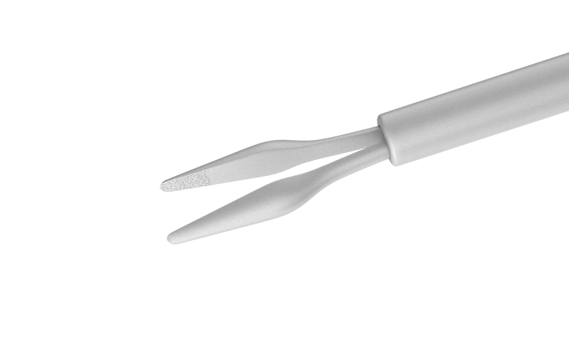 999R 12-301-23H Gripping Forceps with a Sandblasted Platform, Attached to a Universal Handle, with RUMEX Flushing System, 23 Ga