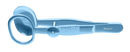 140R 4-1912T Desmarres Chalazion Forceps, Medium, 24.00 x 16.00 mm Platform, Length 92 mm, Titanium