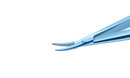 8-071T Barraquer Needle Holder, 12.00 mm Fine Jaws, Curved, without Lock, Long Size, Length 125 mm, Titanium