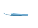 999R 4-03952/SFT Capsulorhexis Forceps with Scale (2.50/5.00 mm), Cross-Action, for 1.50 mm Incisions, Curved Titanium Jaws (8.50 mm), Long Lever (26.00 mm), Short (71 mm) Flat Titanium Handle, Length 100 mm