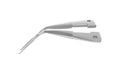 4-0396/SRS Capsulorhexis Forceps with Scale (2.50/5.00 mm), Cross-Action, for 1.50 mm Incisions, Straight Stainless Steel Jaws (8.50 mm), Short Lever (16.00 mm), Short (71 mm) Round Stainless Steel Handle, Length 90 mm