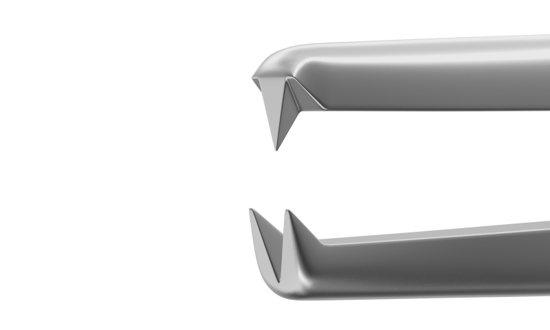 015R 4-0503S Colibri-Bonn Corneal Forceps, 0.12 mm, 1x2 Teeth, Flat Handle, Length 84 mm, Stainless Steel