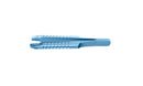 4-03952/SR Capsulorhexis Forceps with Scale (2.50/5.00 mm), Cross-Action, for 1.50 mm Incisions, Curved Stainless Steel Jaws (8.50 mm), Long Lever (26.00 mm), Short (71 mm) Round Titanium Handle, Length 100 mm