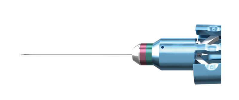 999R 12-304-25H Gripping Forceps With A "Crocodile" Platform, Attached to a Squeeze Handle, with RUMEX Flushing System, 25 Ga