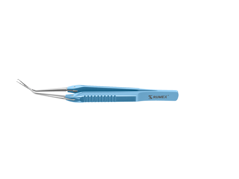 999R 4-03962/SF Capsulorhexis Forceps with Scale (2.50/5.00 mm), Cross-Action, for 1.50 mm Incisions, Straight Stainless Steel Jaws (8.50 mm), Long Lever (26.00 mm), Short (71 mm) Flat Titanium Handle, Length 100 mm
