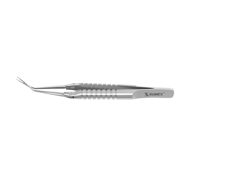 999R 4-03962/SRS Capsulorhexis Forceps with Scale (2.50/5.00 mm), Cross-Action, for 1.50 mm Incisions, Straight Stainless Steel Jaws (8.50 mm), Long Lever (26.00 mm), Short (71 mm) Round Stainless Steel Handle, Length 100 mm