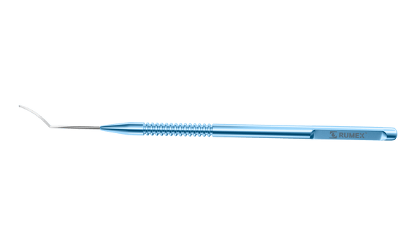 399R 13-138 Corneal Dissector, Curved, Length 127 mm, Round Titanium Handle