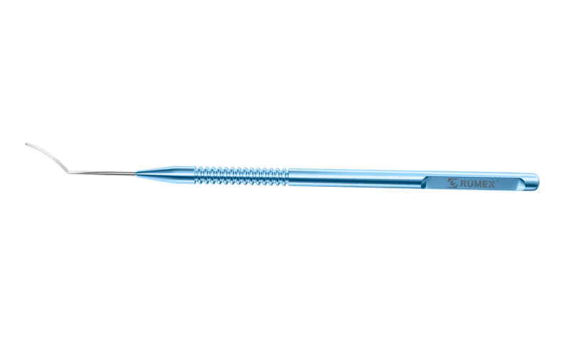 399R 13-138 Corneal Dissector, Curved, Length 127 mm, Round Titanium Handle