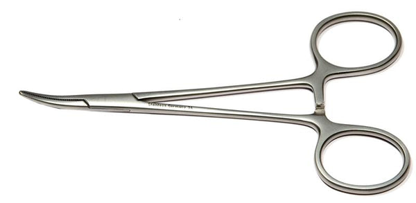 251R 4-123S Halsted Hemostatic Forceps, Curved, Long, Length 125 mm, Stainless Steel