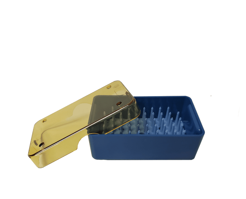 386R 18-307 Plastic Sterilization Tray with Silicone Finger Mat, Very Small, 68.5×38×25.5 mm, 3×1.5×1″