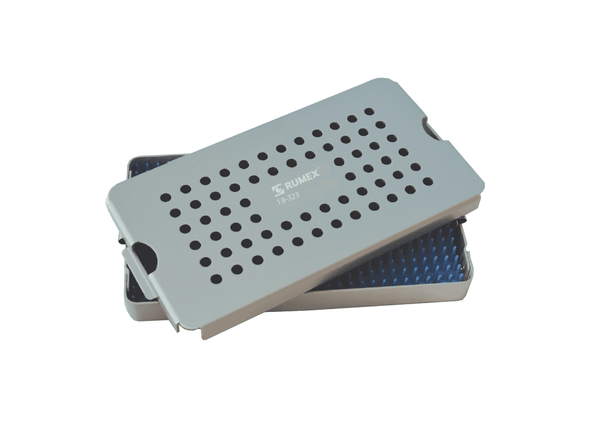 899R 18-323 Aluminum Sterilization Tray with Silicone Mat, 200×110×40 mm, 7.75×4.25×1.5″