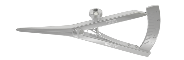 166R 2-010S Castroviejo Caliper, Measure 0-20 mm, Both Sides Scale, Length 87 mm, Stainless Steel