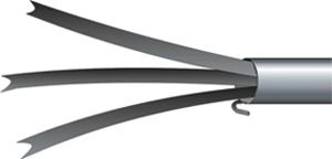 222R 10-083 Beehler Pupil Dilator, Four Prongs, Intraocular Handle, 17 Ga, Curved Shaft, Length 130 mm, Titanium Handle