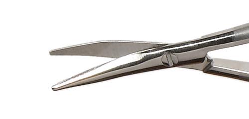 134R 11-034S Universal Corneal Scissors, Blunt Tips, 7.50 mm Curved Blades, Round Handle, Length 110 mm, Stainless Steel