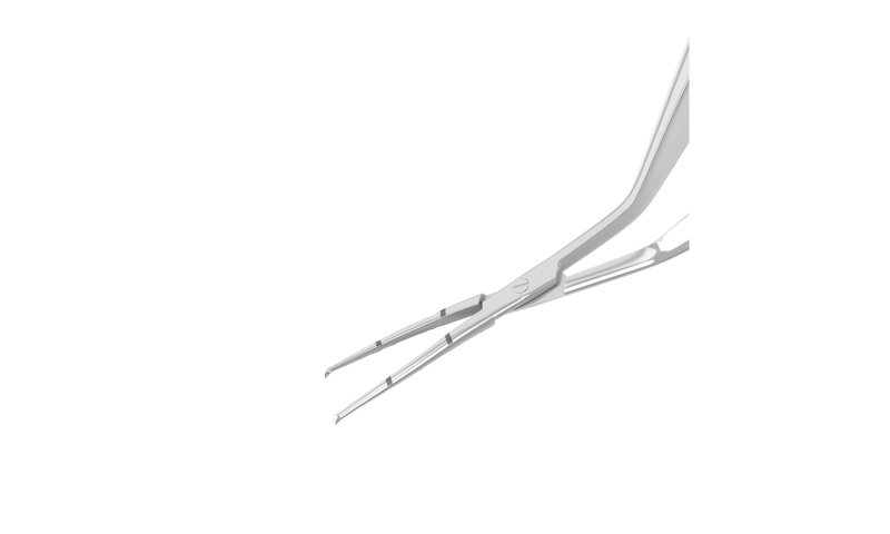 999R 4-0396 Capsulorhexis Forceps with Scale (2.50/5.00 mm), Cross-Action, for 1.50 mm Incisions, Straight Stainless Steel Jaws (8.50 mm), Short Lever (16.00 mm), Medium (91 mm) Flat Titanium Handle, Length 110 mm