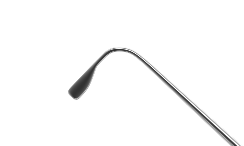 941R 5-041S Graefe Muscle Hook, Size 1, 1.00 x 8.00 mm Hook, Length 135 mm, Flat Handle, Stainless Steel