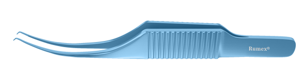172R 4-0504T Colibri-Bonn Corneal Forceps, 0.12 mm, 1x2 Teeth, Flat Handle, Length 77 mm, Titanium